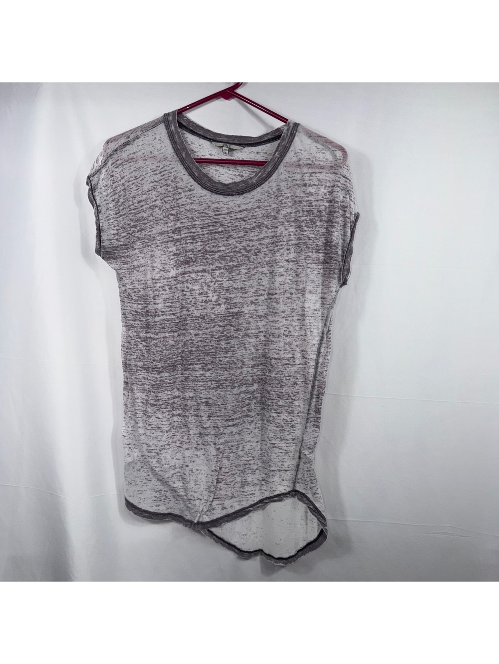 BKE Burnout High Low T-Shirt Gray Size S